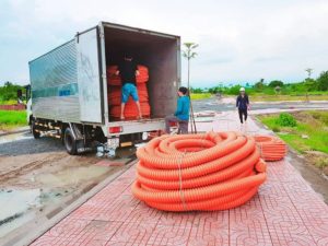 thi cong dien am du an khu do thi sao vang