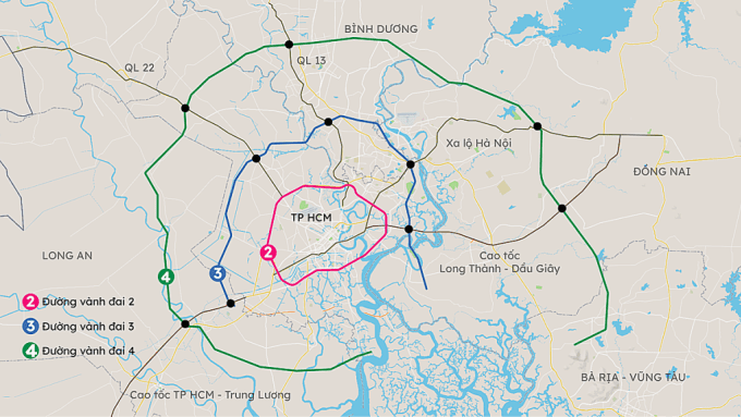 Vành đai 3 và vành đai 4 TP.HCM khi hoàn thành sẽ góp phần phát triển kinh tế cả vùng trọng điểm phía Nam