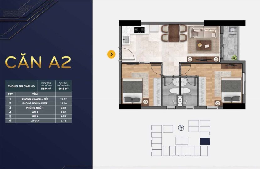 MẶT BẰNG CĂN HỘ CHI TIẾT