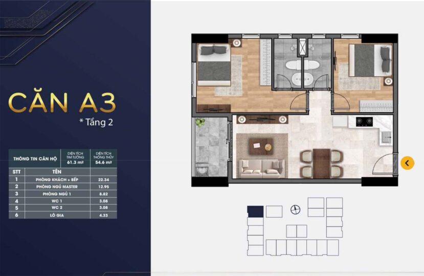 MẶT BẰNG CĂN HỘ CHI TIẾT