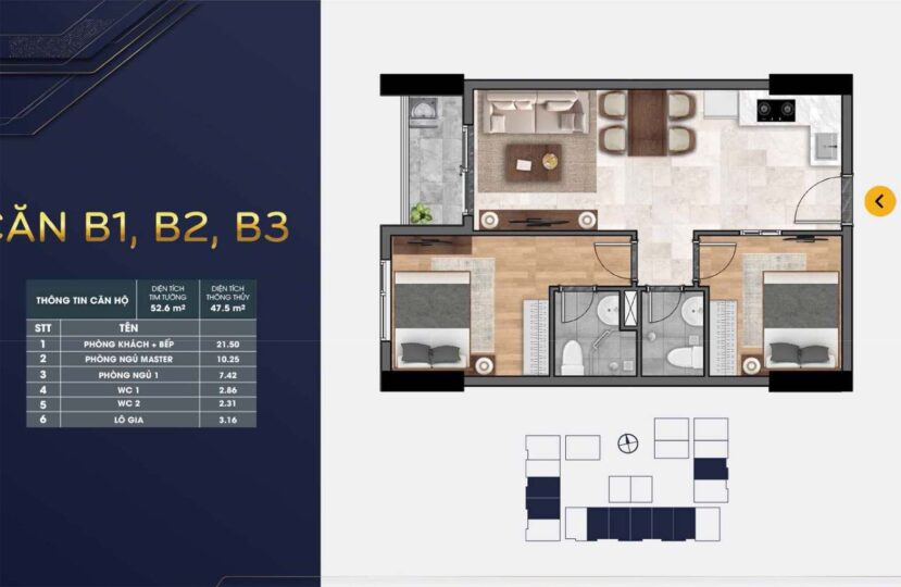 MẶT BẰNG CĂN HỘ CHI TIẾT