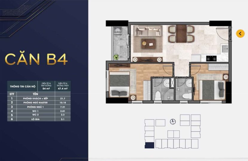 MẶT BẰNG CĂN HỘ CHI TIẾT