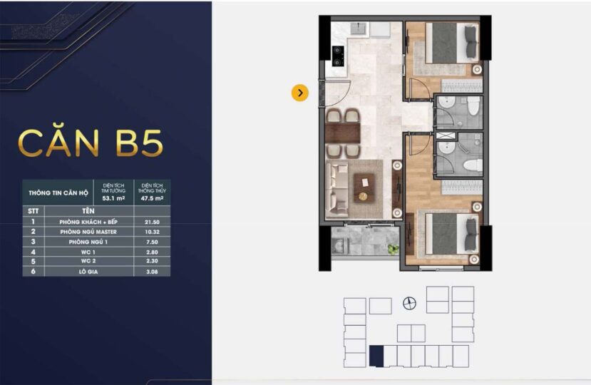 MẶT BẰNG CĂN HỘ CHI TIẾT