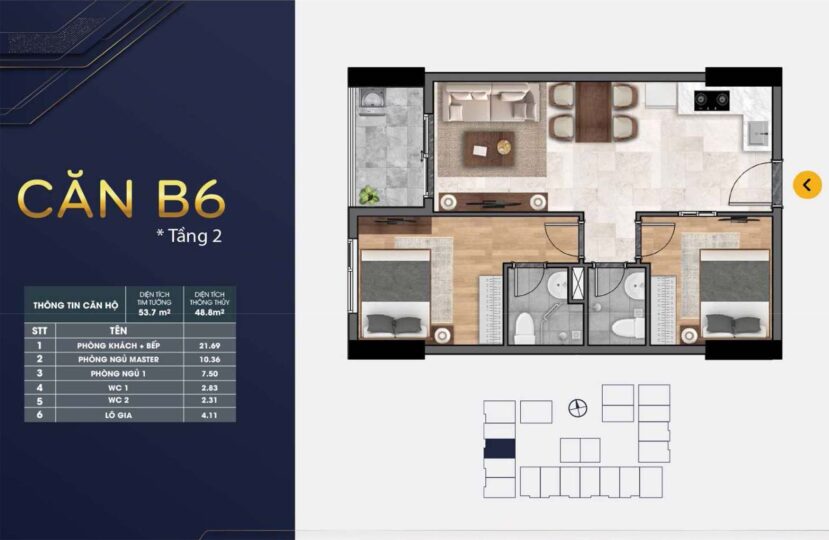 MẶT BẰNG CĂN HỘ CHI TIẾT