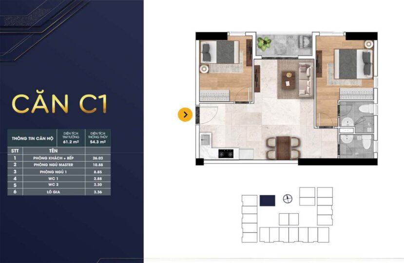 MẶT BẰNG CĂN HỘ CHI TIẾT