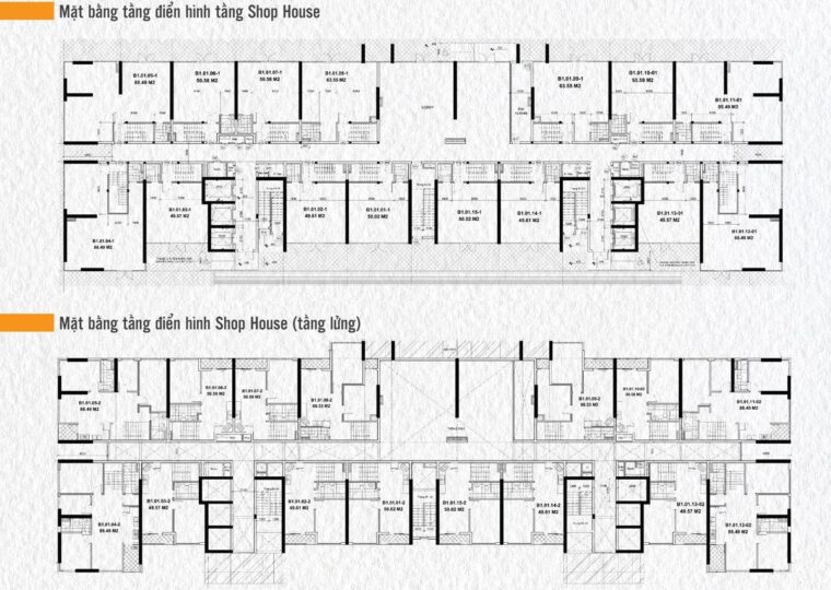 Mặt bằng tầng Shophouse