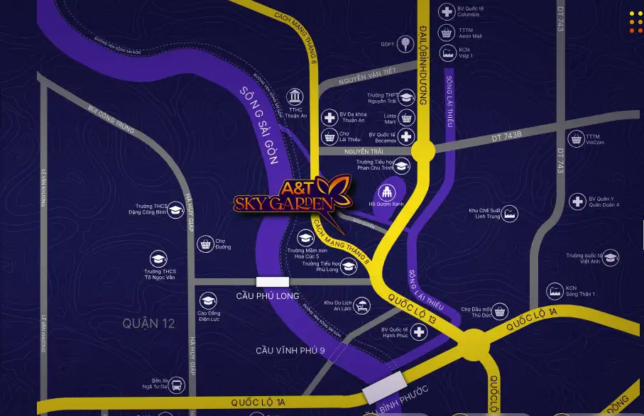 Căn hộ A&T Sky Garden Lái Thiêu Thuận An Bình Dương