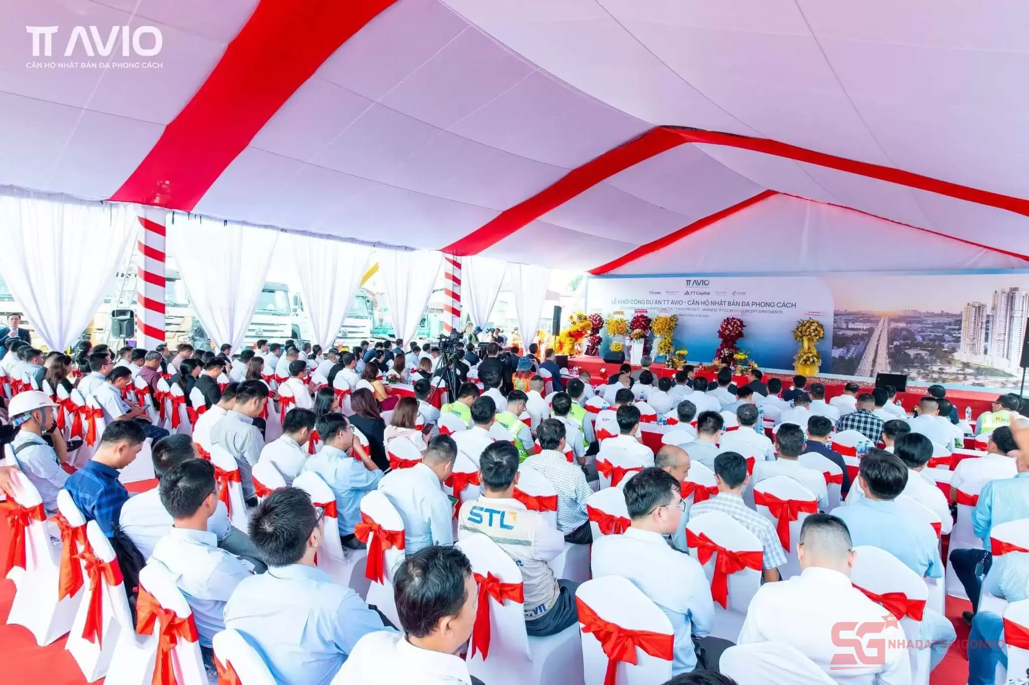 Hội trường buổi lễ khởi công TT Avio Dĩ An Bình Dương