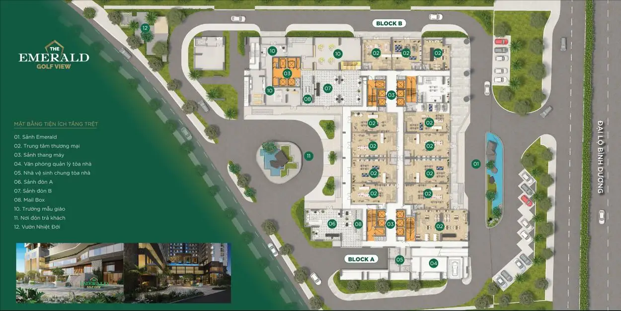 tiện ích the emerald golf view