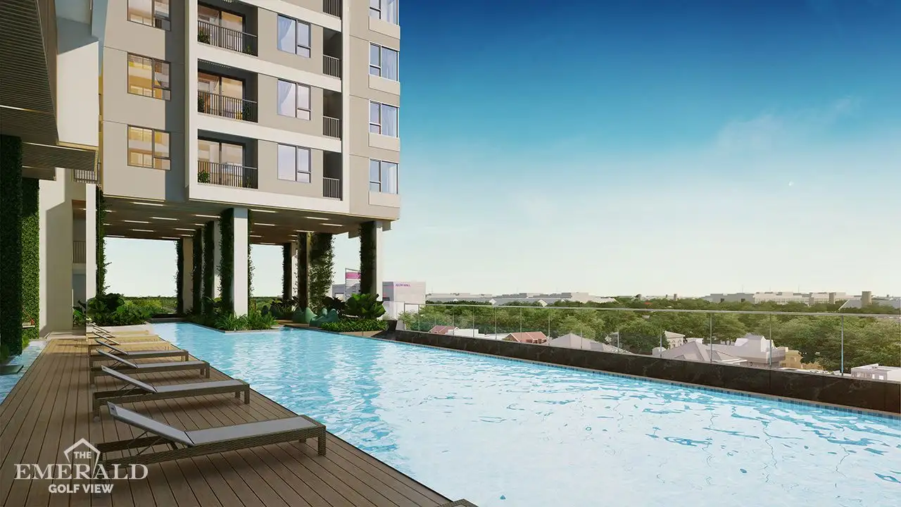 Hồ bơi vô cực the emerald golf view