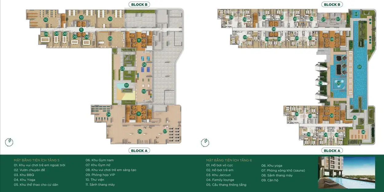 mặt bằng dự án the emerald golf view