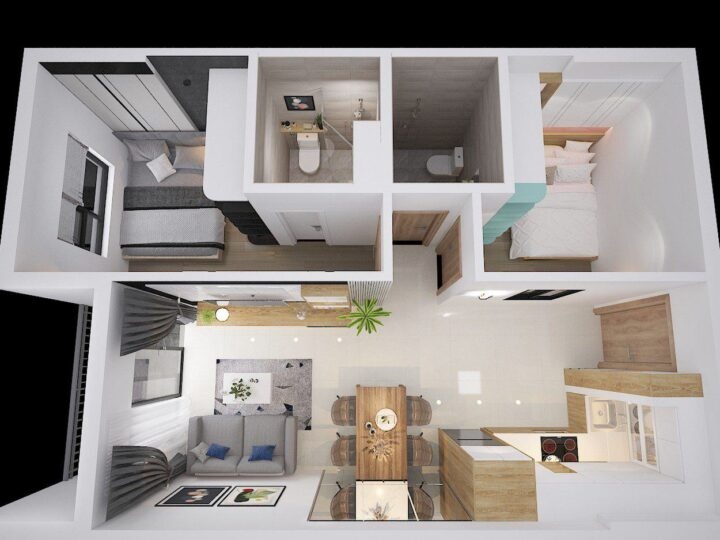 Thiết kế căn giữa 1 – D1 Bcons Plaza