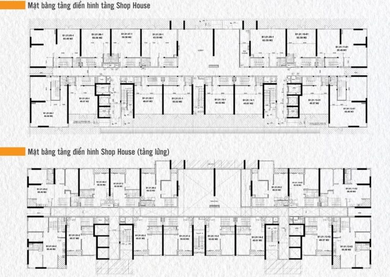 Mặt bằng tầng Shophouse