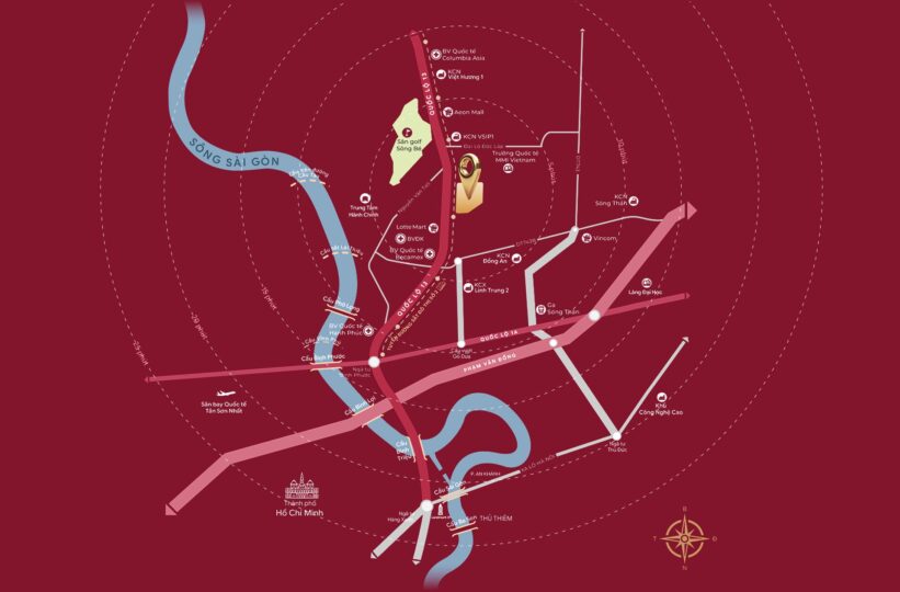 Vị trí dự án Lusso Saigon và D'Atre