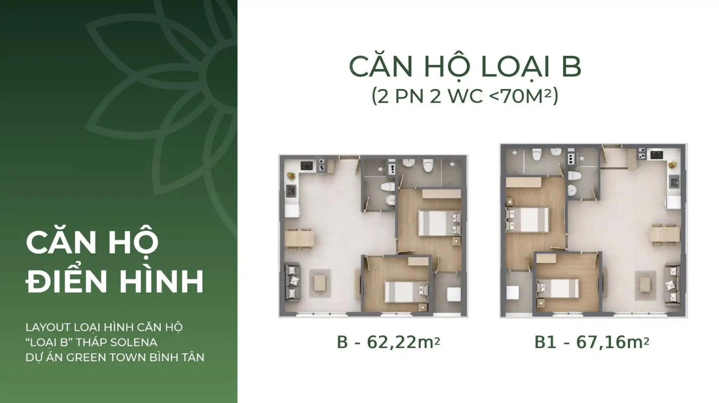 Căn Hộ Loại B 2pn 2wc